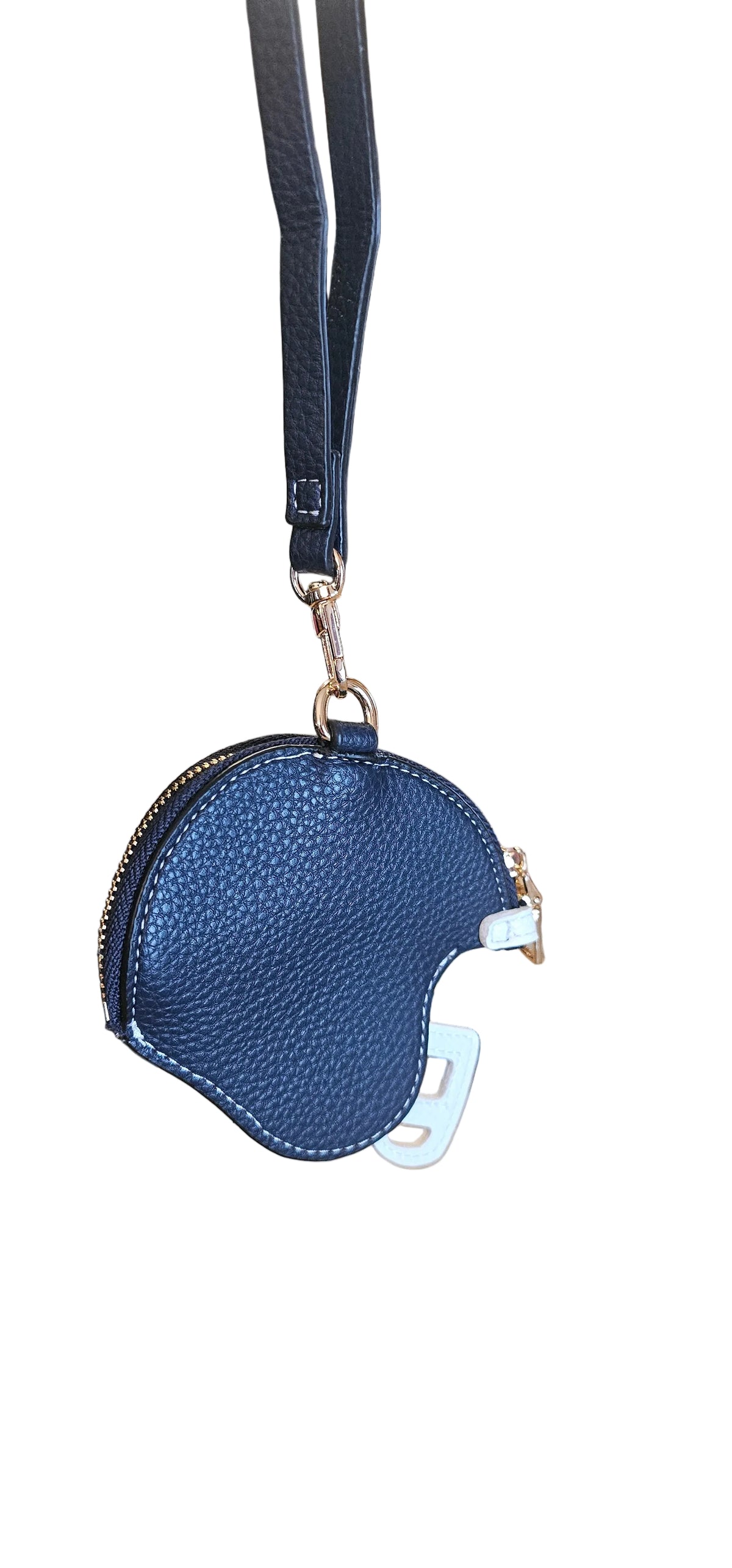 Game Day Football Helmet Coin Purse Wristlet – Navy
