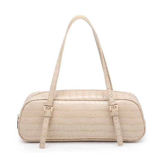 Athena Vegan Leather East West Shoulder Bag – Nude