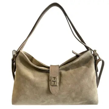 Turin Suede Shoulder Bag Taupe