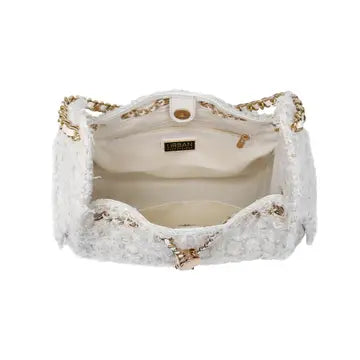 Paisely Shoulder Bag White