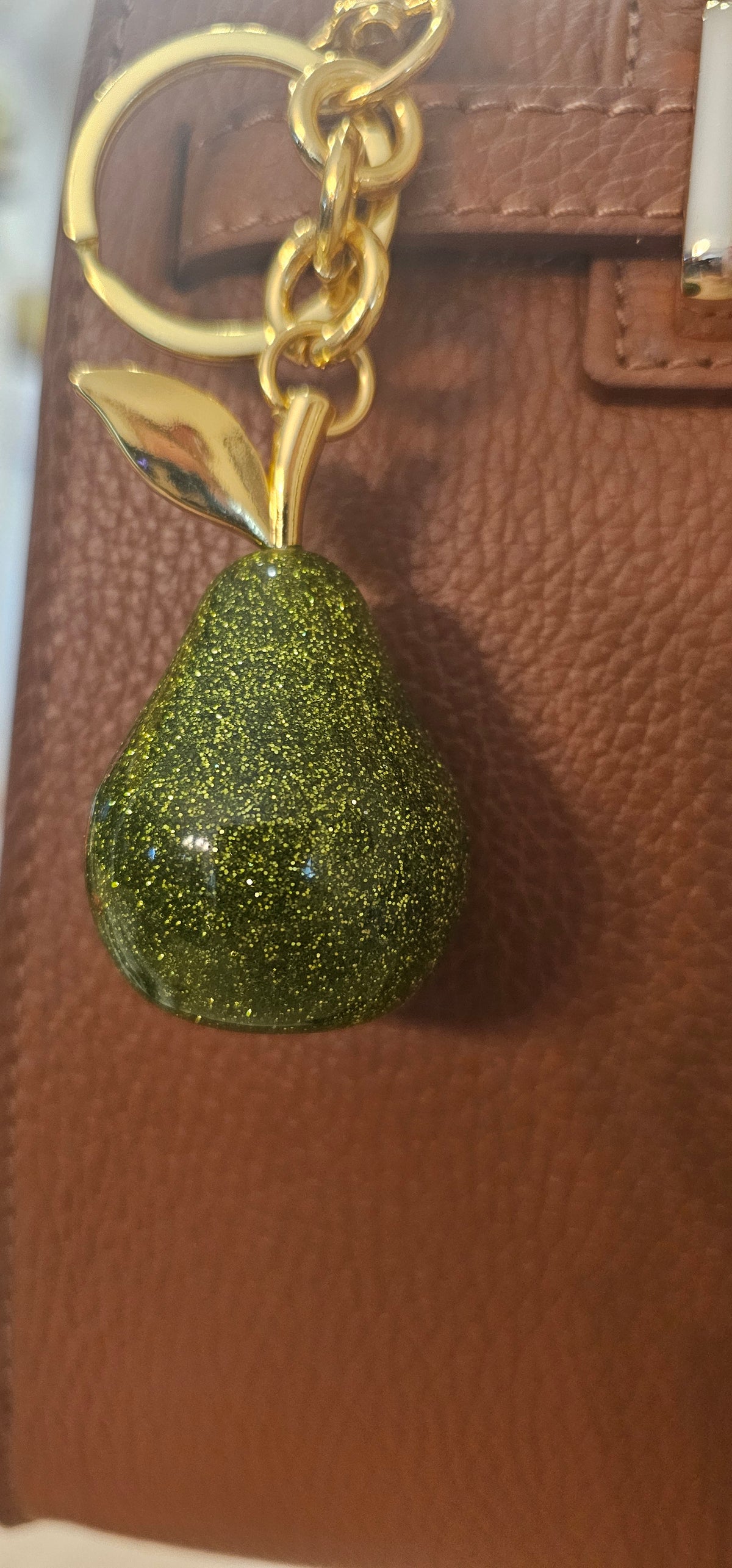 Perfect Pear Bag Charm – Green