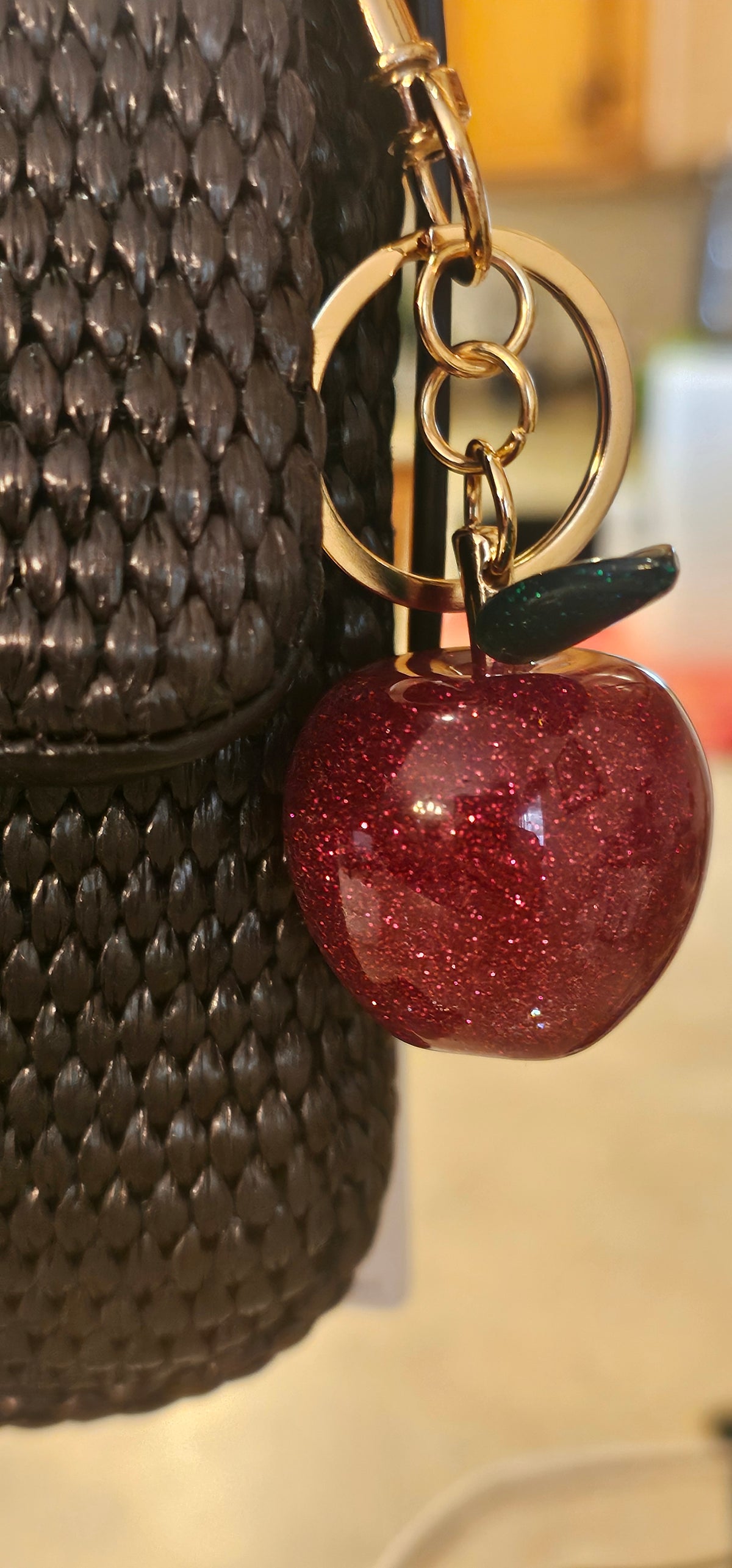 Big City Apple Bag Charm – Red