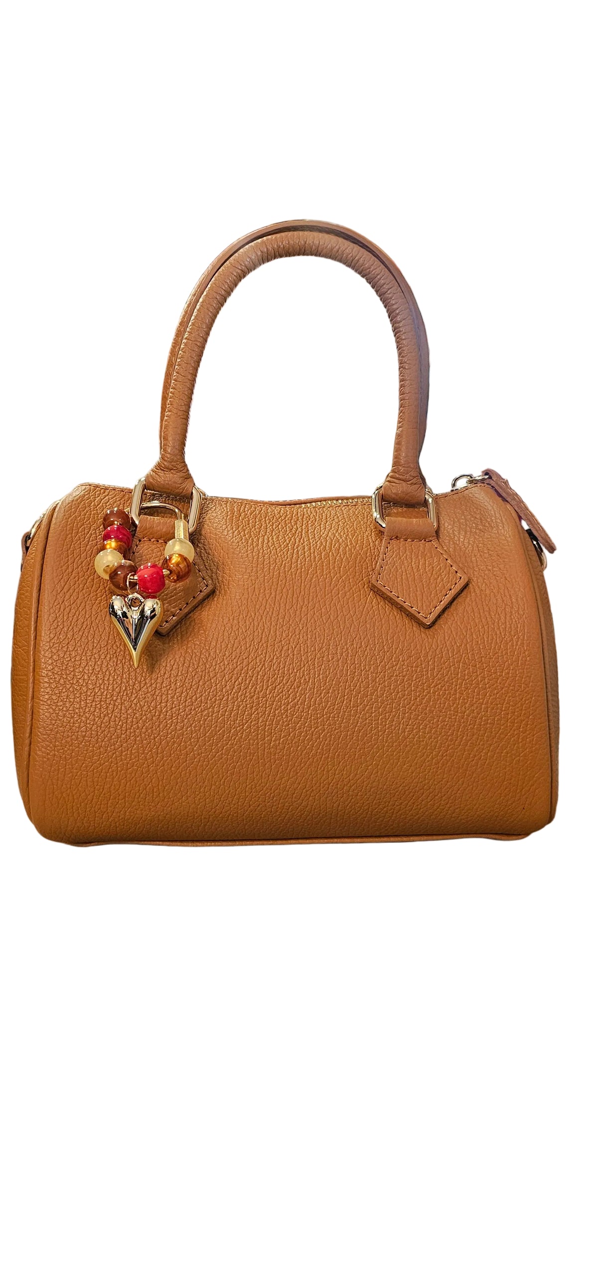Love Me Beaded Heart Bag Charm