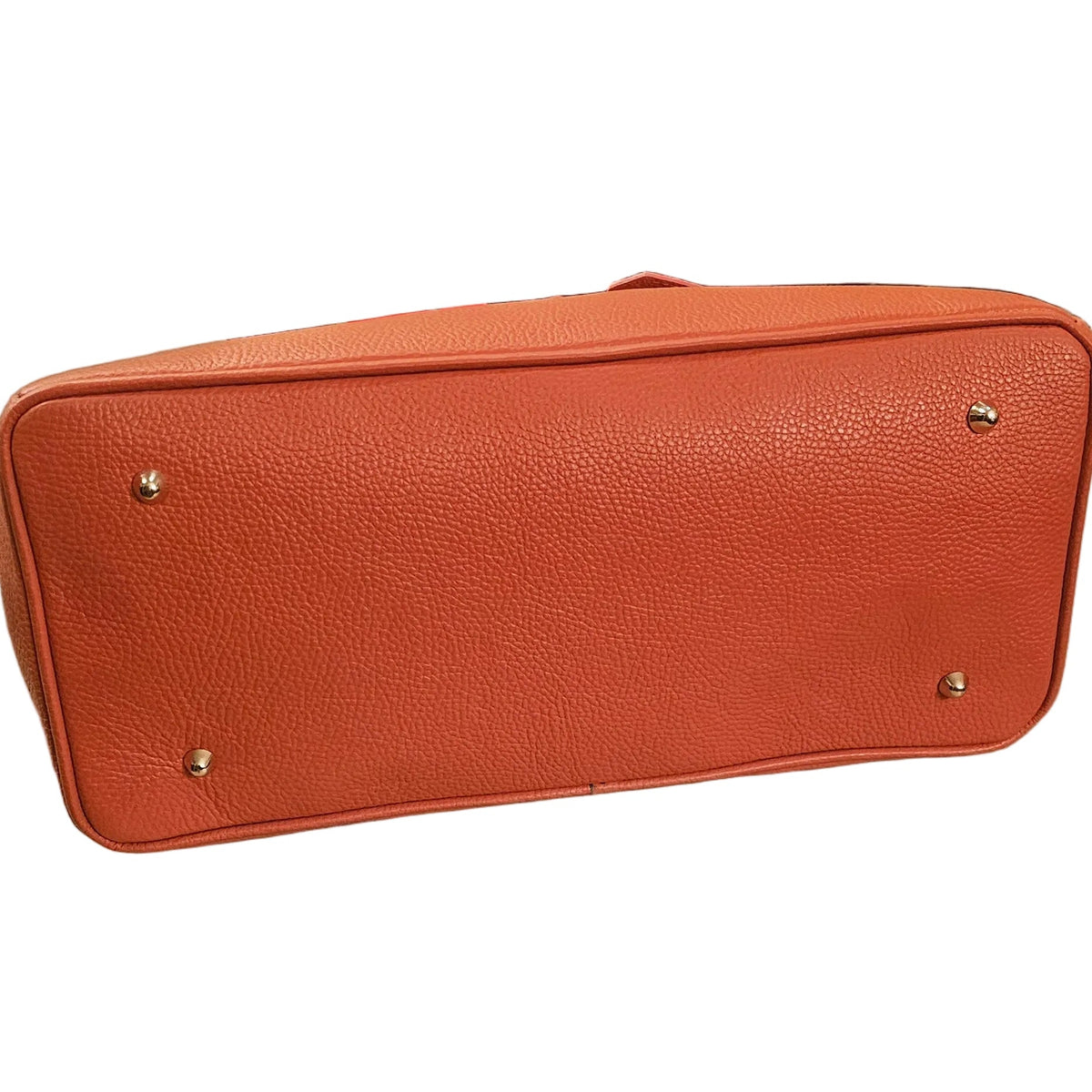 Vittoria Italian Hammered Leather Tote Bag – Orange