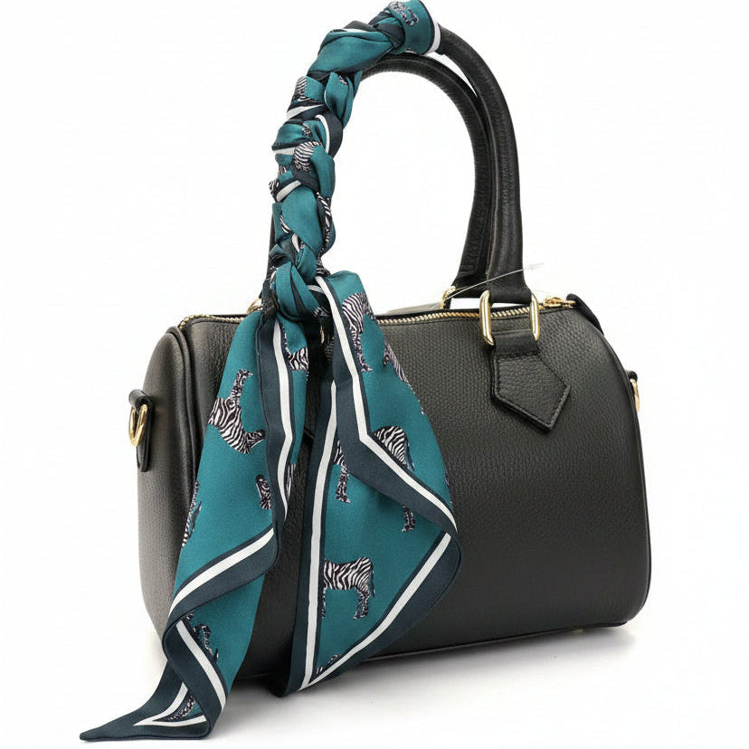 Wild Elegance Emerald Zebra Twilly Scarf