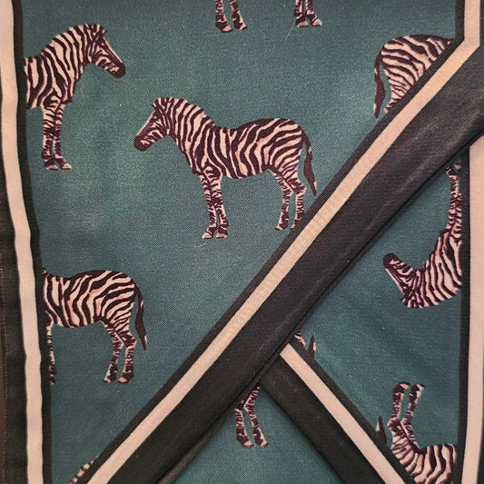 Wild Elegance Emerald Zebra Twilly Scarf