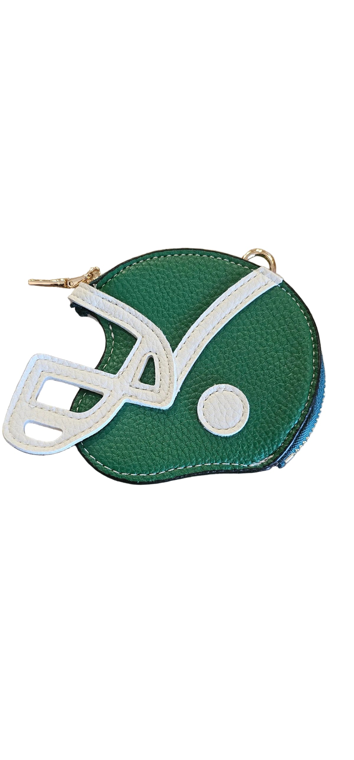 Game Day Football Helmet Coin Purse Wristlet – Green