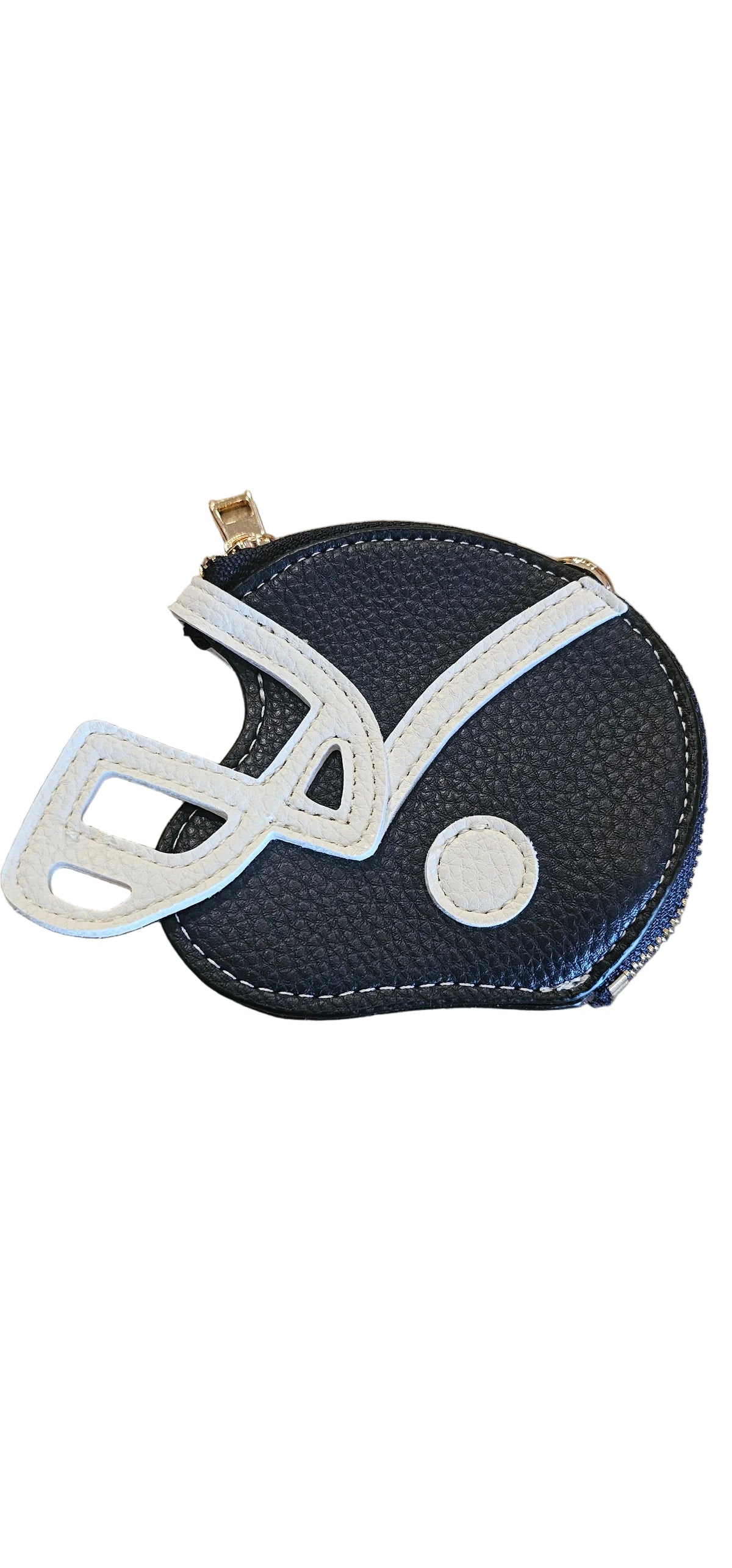 Game Day Football Helmet Coin Purse Wristlet – Navy