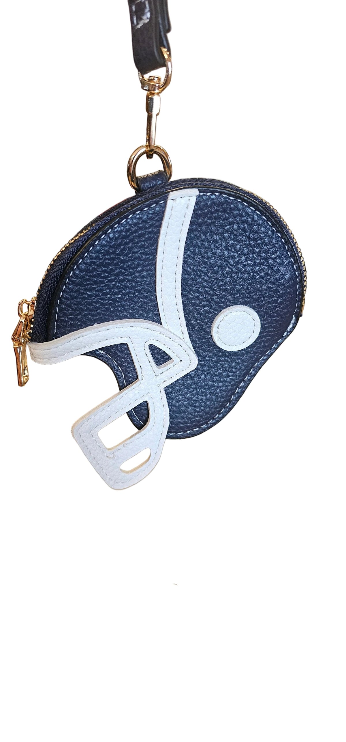 Game Day Football Helmet Coin Purse Wristlet – Navy