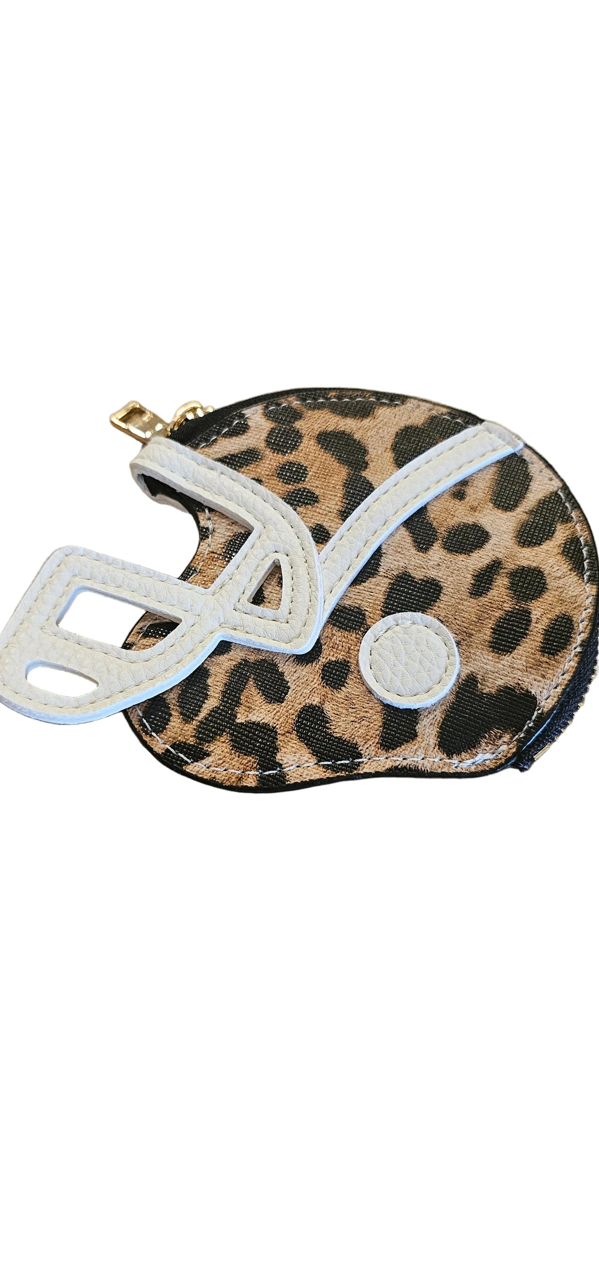 Game Day Football Helmet Coin Purse Wristlet – Leopard