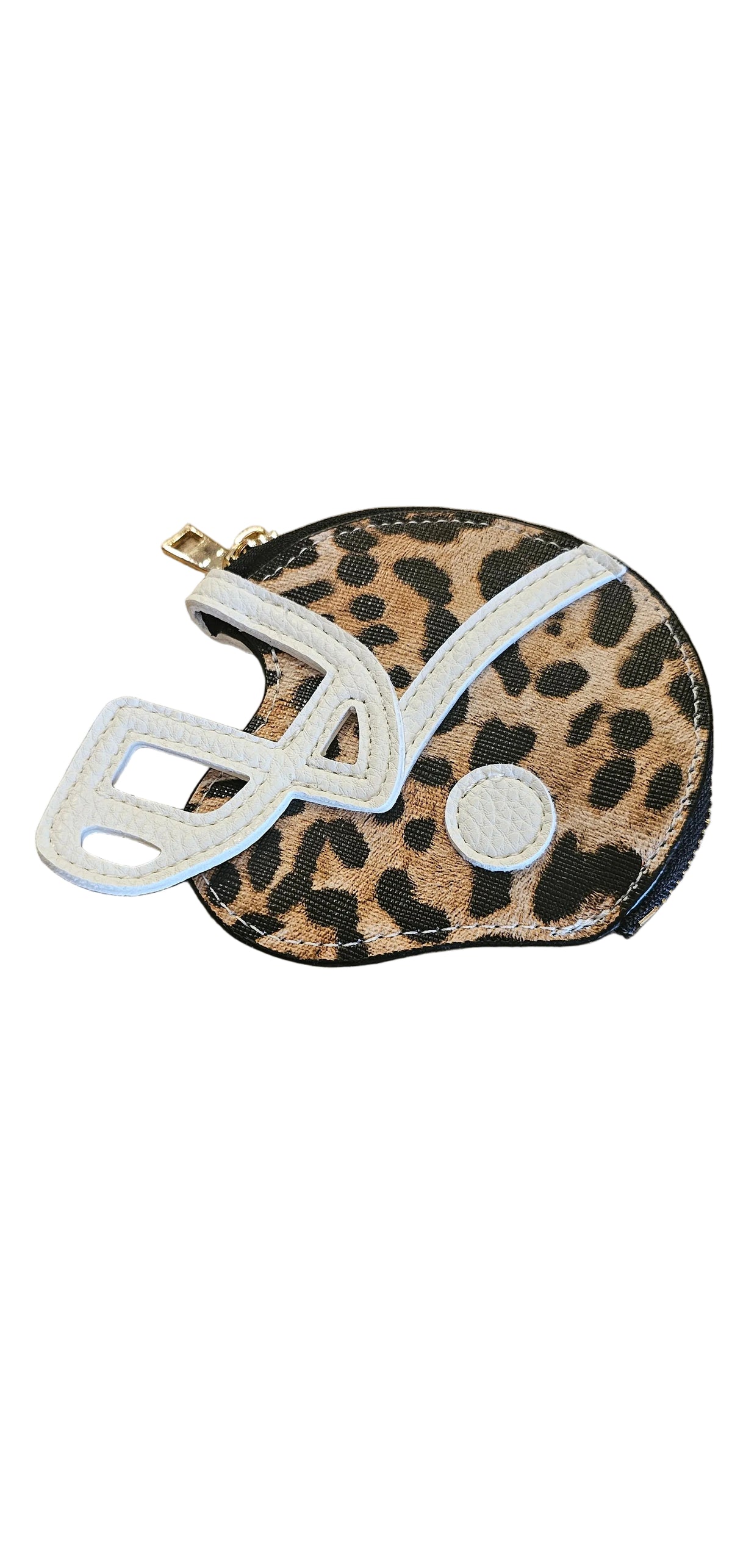 Game Day Football Helmet Coin Purse Wristlet – Leopard