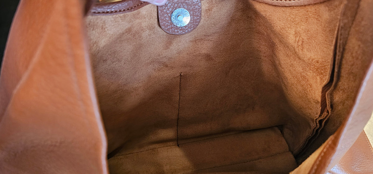 Riley Vegan Leather Hobo Shoulder Bag – Brown