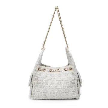 Paisely Shoulder Bag White
