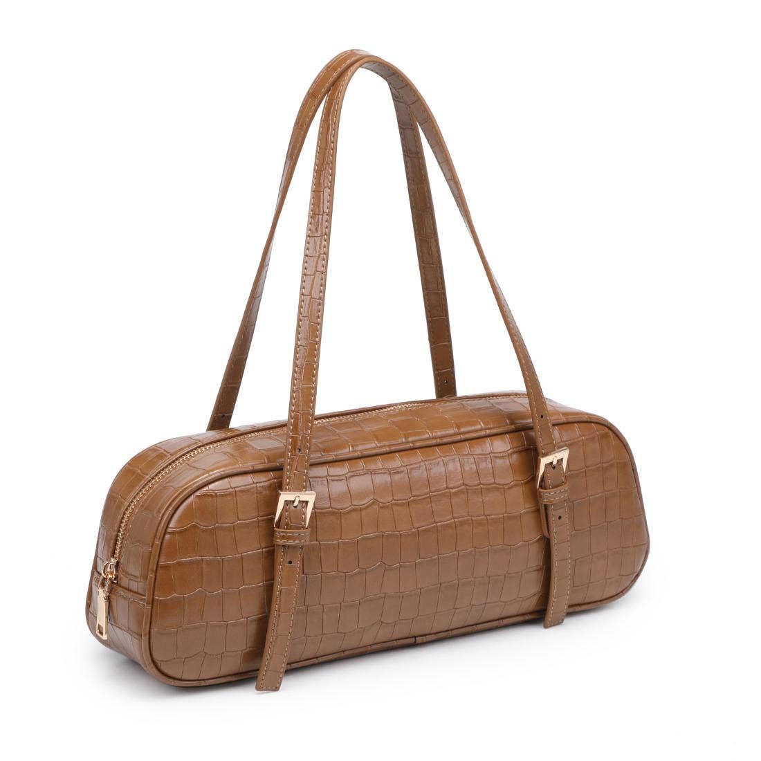 Athena Vegan Leather East West Shoulder Bag – Cognac