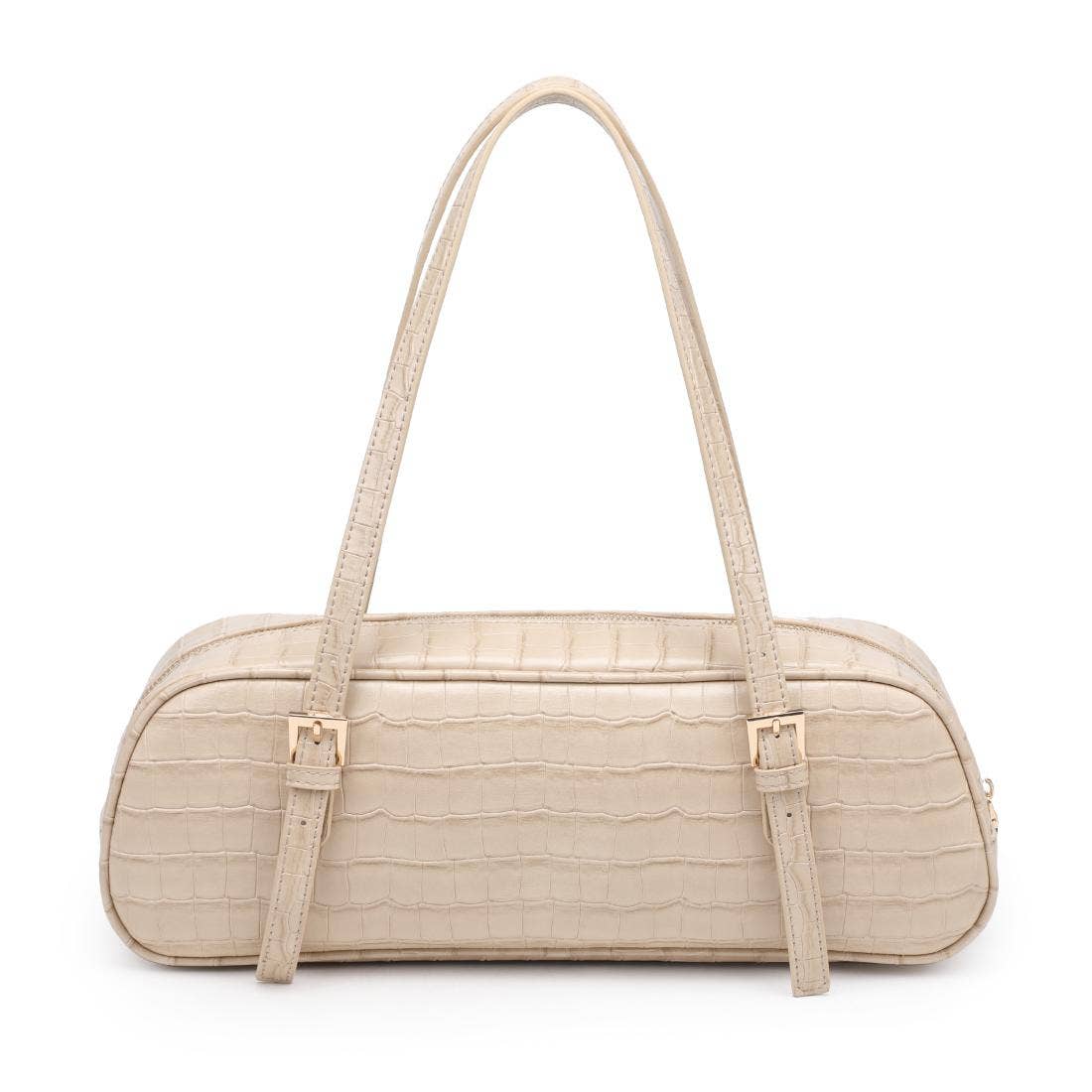 Athena Vegan Leather East West Shoulder Bag – Nude
