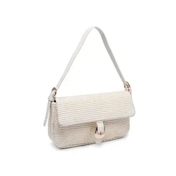 Gloria Straw Crossbody Ivory