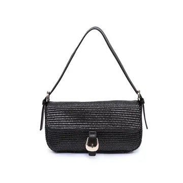 Gloria Straw Crossbody - Chocolate