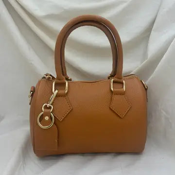 Micro Barrel Bag Cognac