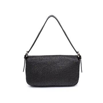 Gloria Straw Crossbody - Chocolate