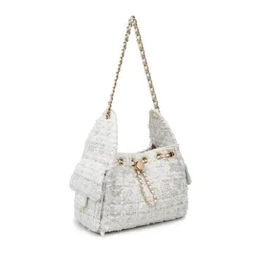 Paisely Shoulder Bag White