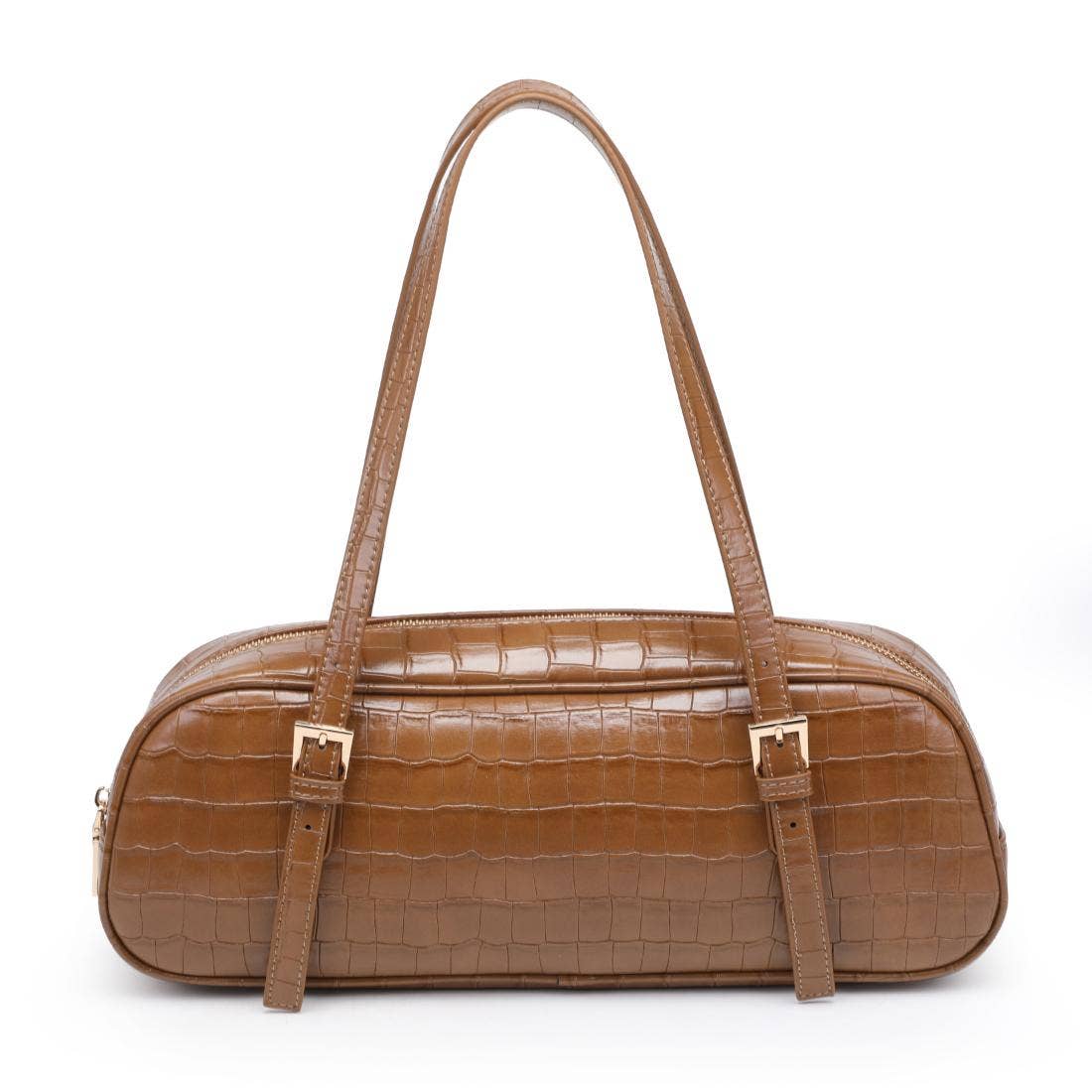 Athena Vegan Leather East West Shoulder Bag – Cognac