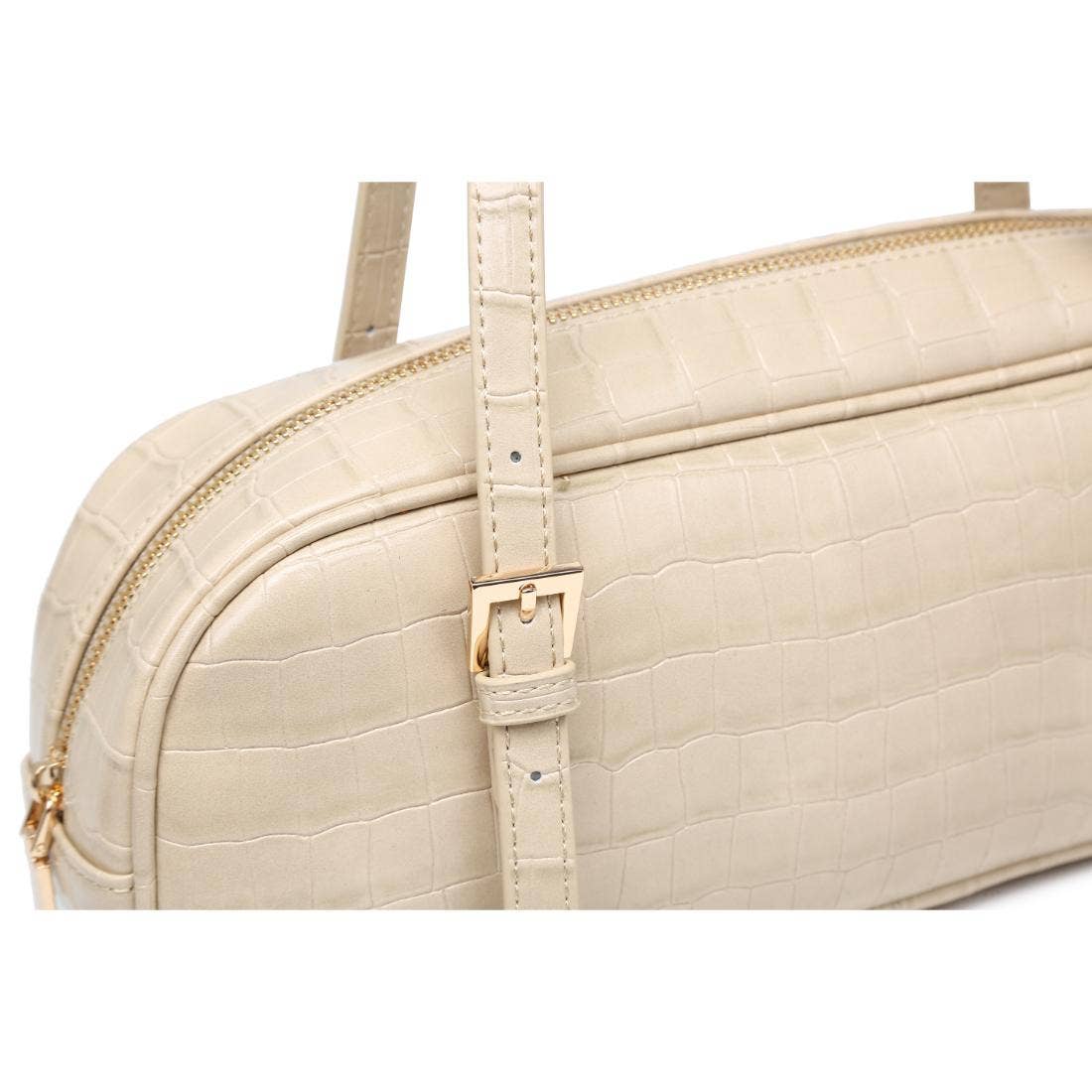 Athena Vegan Leather East West Shoulder Bag – Nude
