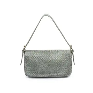 Gloria Straw Crossbody Sage