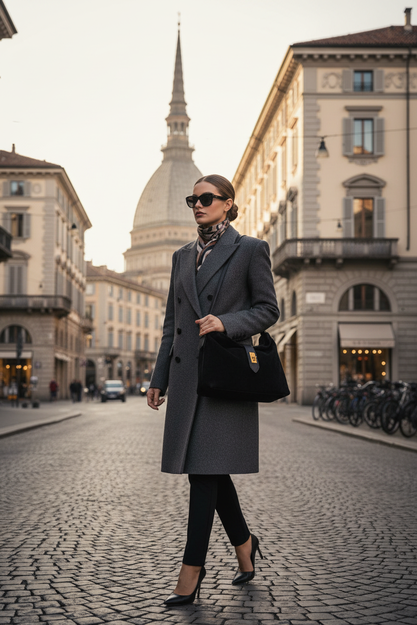 Turin Suede Shoulder Bag Sable