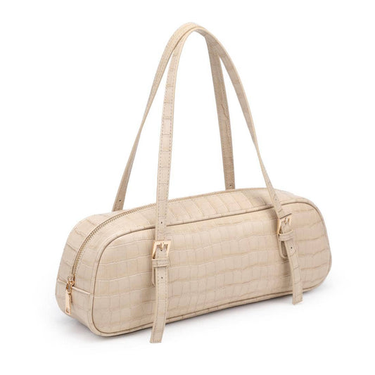 Athena Vegan Leather East West Shoulder Bag – Nude