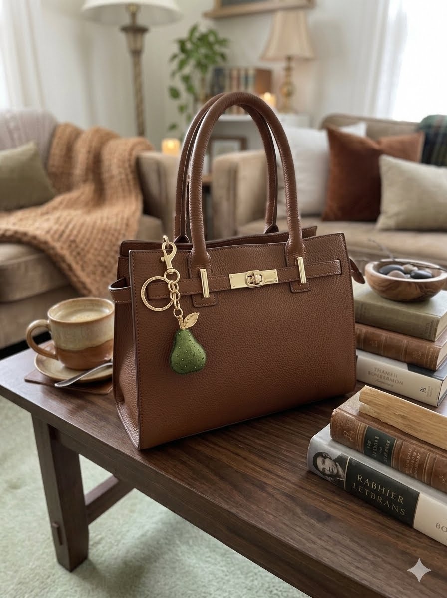Perfect Pear Bag Charm – Green