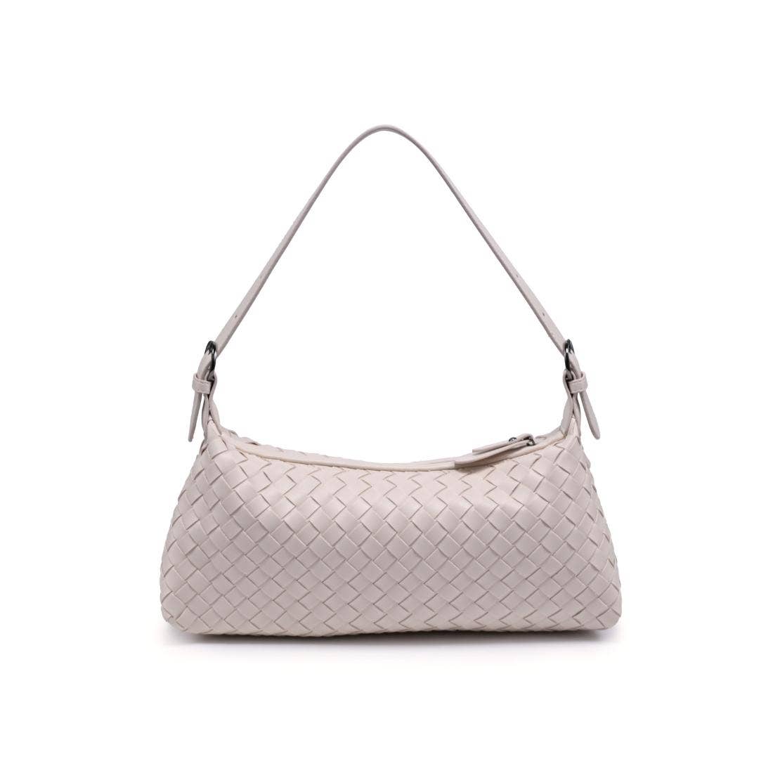 Audrey Vegan Leather Interwoven Shoulder Bag – Oatmilk