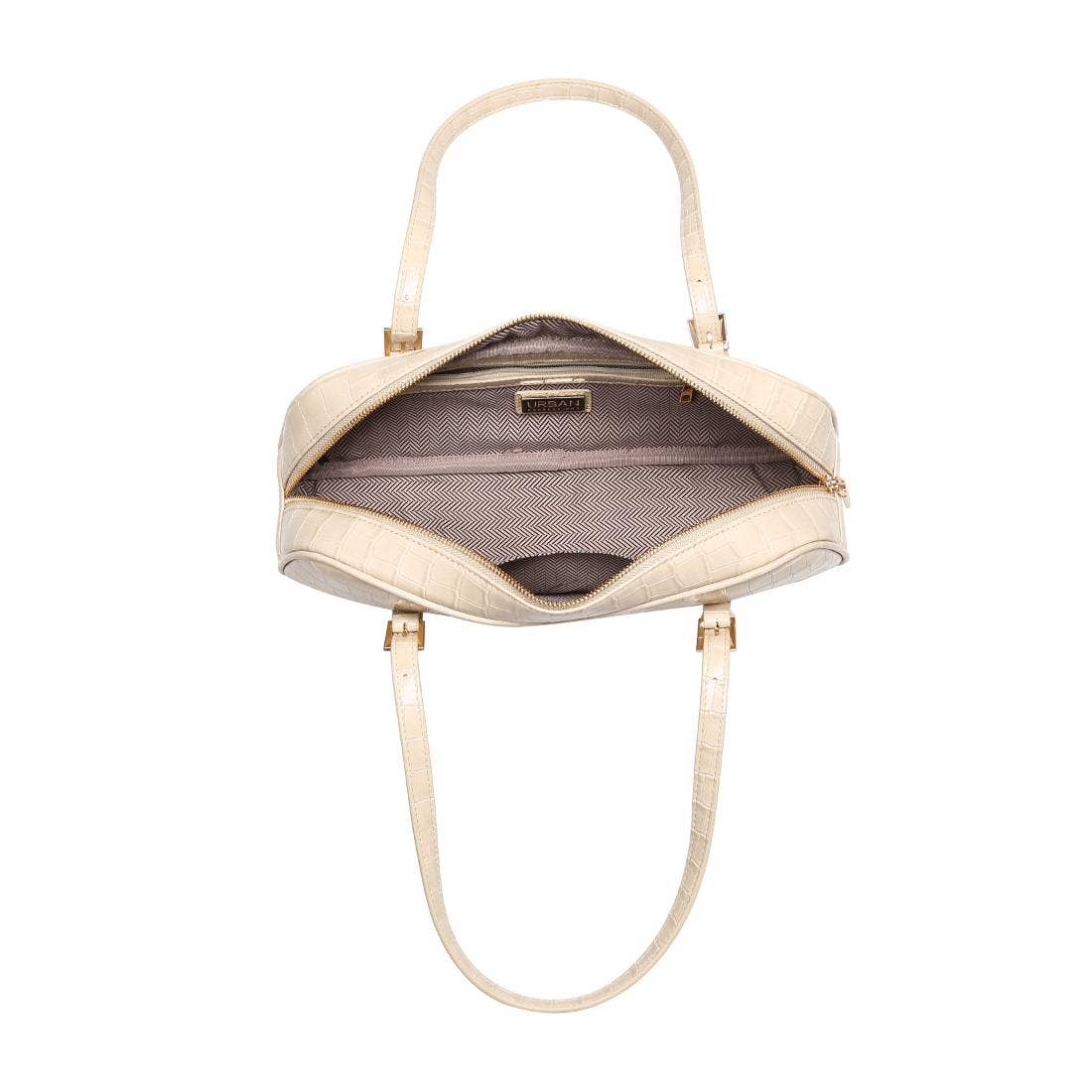 Athena Vegan Leather East West Shoulder Bag – Nude