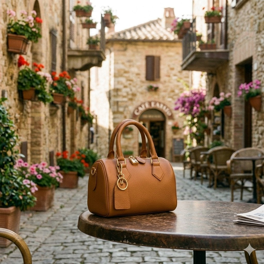 Micro Barrel Bag Cognac