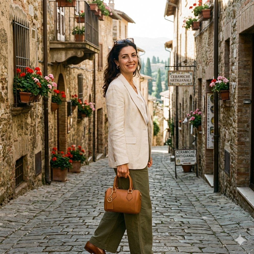 Micro Barrel Bag Cognac