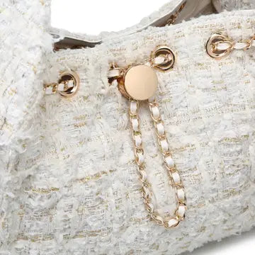 Paisely Shoulder Bag White